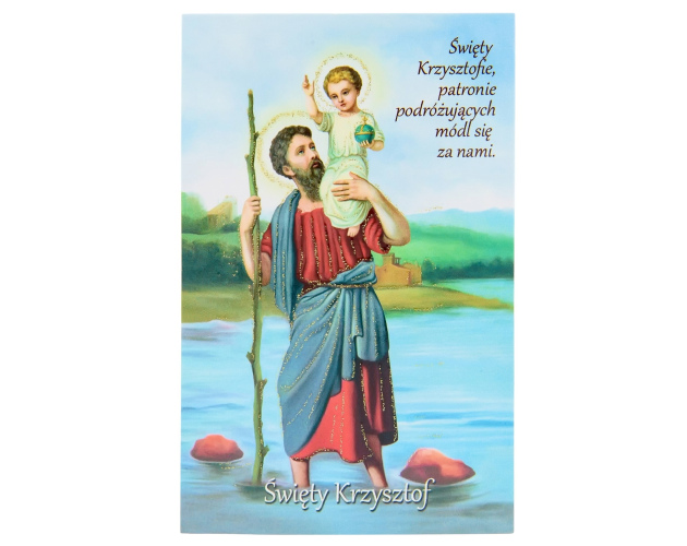 Obrazki z patronem kierowców świętym Krzysztofem
