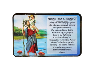 Plakietka Modlitwa do św. Krzysztofa