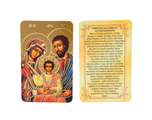 Karta Modlitewna święta Rodzina