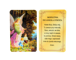 Karta Modlitewna Anioł Stróż z dziećmi