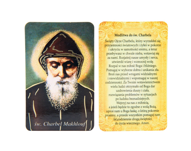 Karta Modlitewna święty Charbel