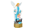 Figurka Anioł Stróż z dziećmi niebieski