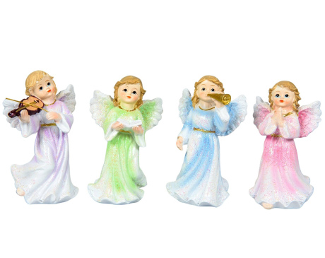 Figurki Aniołków kolorowe 10,5 cm