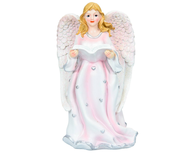 Figurka Anioł z Księgą Różowy