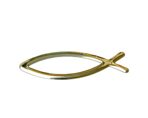 Rybka na auto - metalizowana kolor złoty