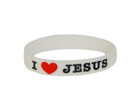 Opaska Na Rękę Kocham Jezusa Biała