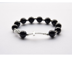 Różaniec bransoletka ONYKS 10 mm