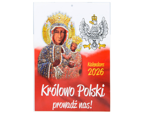 Kalendarz ścienny Matki Bożej Królowej Polski na 2026 rok