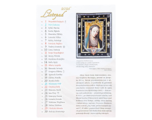 Kalendarz ścienny Matki Bożej Królowej Polski na 2026 rok