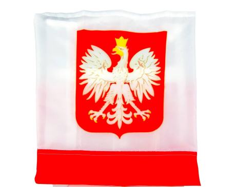 Flaga biało-czerwona z Orłem