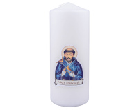 Biała Świeca Liturgiczna Święty Antoni - Parafinowa, 20 cm