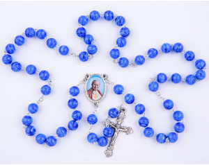 Różaniec ze świętym Janem Pawłem Niebieski
