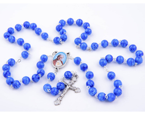 Różaniec ze świętym Janem Pawłem Niebieski