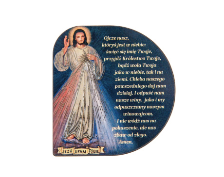 Magnes Z Jezusem Miłosiernym i modlitwą Ojcze nasz