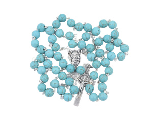 Różaniec Kamienie Turkus
