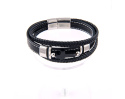 Bransoletka ze skóry męska z krzyżykiem