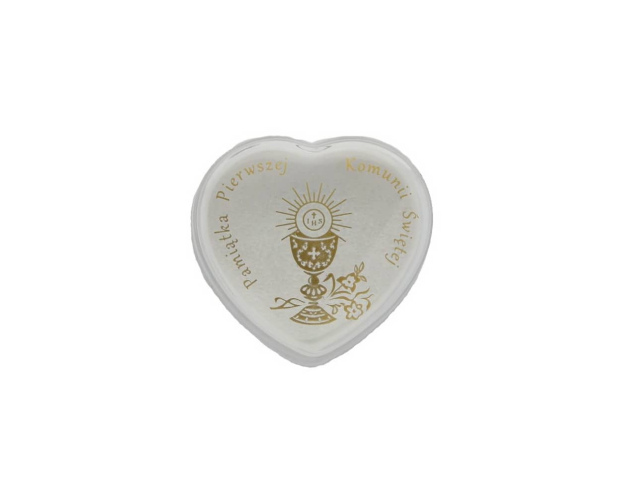 Pudełko na różaniec komunijne serce