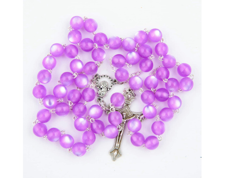 Różaniec Kulka Różowo-Fioletowa