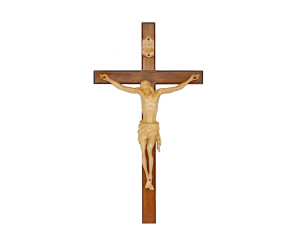 Krzyż Drewniany do Adoracji z rzeźbionym korpusem Jezusa