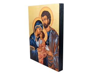 Ikona religijna Święta Rodzina złocona