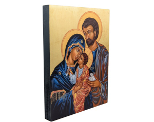 Ikona religijna Święta Rodzina złocona