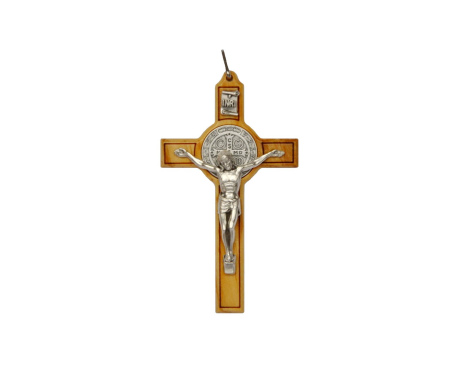 Krzyż św. Benedykta drzewo oliwne prosty