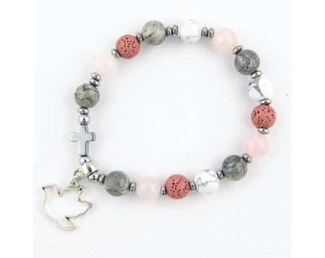 Bransoletka Różaniec Mix Kamieni Duch św.