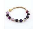 Różaniec Bransoletka Damska Agat Fioletowy