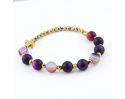 Różaniec Bransoletka Damska Agat Fioletowy