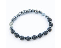 Różaniec Bransoletka Podwójna Onyx Hematyt