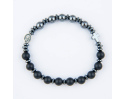 Różaniec Bransoletka Podwójna Onyx Hematyt