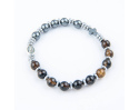 Różaniec bransoletka męska podwójna Hematyt