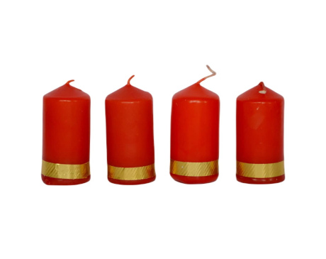 Świece adwentowe czerwone wzór 1