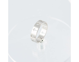 Obrączka ze stali nierdzewnej z krzyżykami