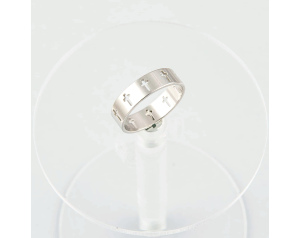 Obrączka ze stali nierdzewnej z krzyżykami