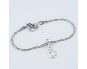 Zawieszka Charms Maryja Niepokalana Srebrna