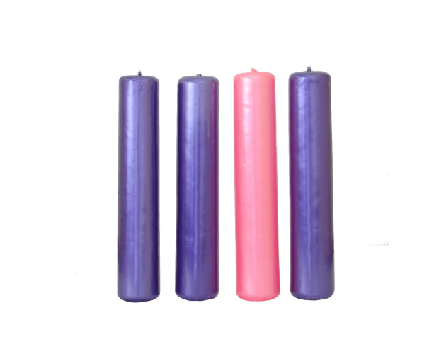 Świece adwentowe fioletowe