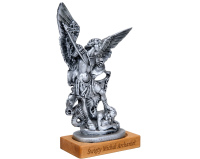 Figurka Święty Michał Archanioł 15 cm w kolorze srebrnym