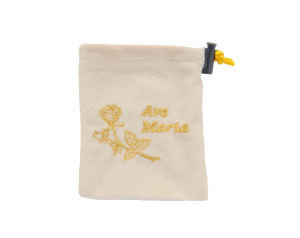 Etui Na Różaniec Materiałowe Kremowe