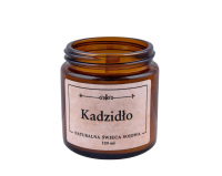 Naturalna Świeca Sojowa Zapach Kadzidła z Drewnianym Knotem 120ml