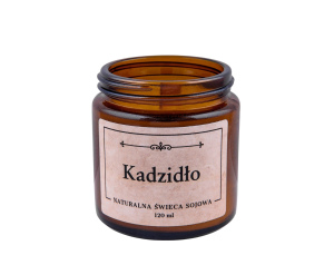 Naturalna Świeca Sojowa Zapach Kadzidła z Drewnianym Knotem 120ml