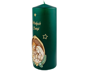 Świeca Bożonarodzeniowa ze Świętą Rodziną