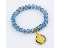 Bransoletka z kamienia z Medalikiem św. Benedykta