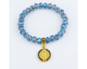Bransoletka z kamienia z Medalikiem św. Benedykta