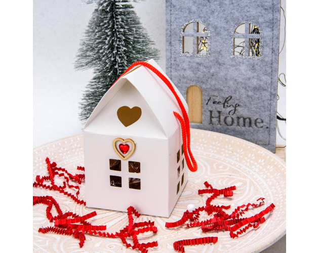 Prezentowy domek z czekoladkami