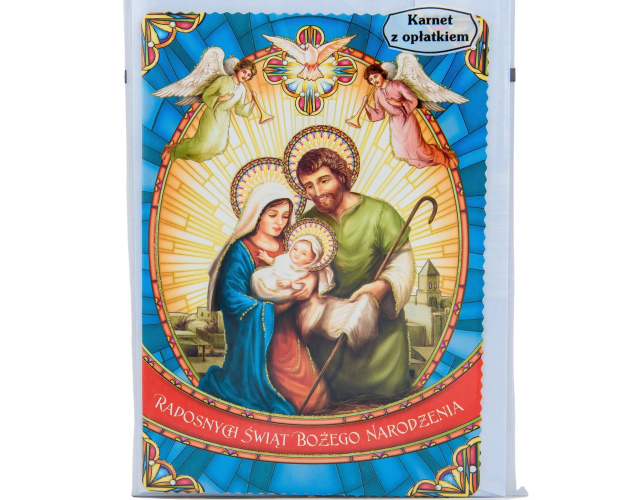 Kartka na Boże Narodzenie z opłatkiem