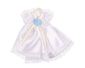 Ozdoba Świecy Do Chrztu - Biało-Niebieska