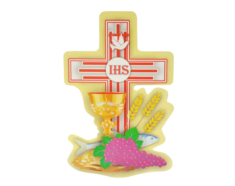 Emblemat na Boże Ciało Krzyż z Kłosami (Komplet 5 szt.) – Symbol Eucharystyczny, Dekoracja