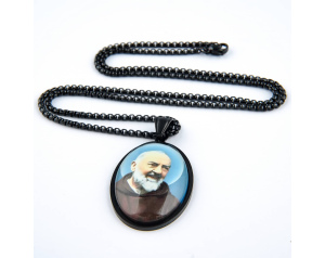 Medalion Metalowy Święty Ojciec Pio