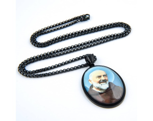 Medalion Metalowy Święty Ojciec Pio